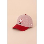Wholesale santa Embroidered Baseball Cap plush boucle crown contrast corduroy br