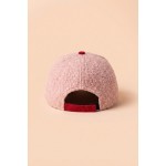 Wholesale santa Embroidered Baseball Cap plush boucle crown contrast corduroy br