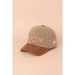 Wholesale gingerbread Embroidered Baseball Cap soft boucle crown coordinating co