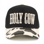 Wholesale c C TCM Two Canvas Cow Print Embroidered HOLY COW Baseball Cap Snap Ba