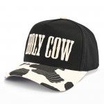 Wholesale c C TCM Two Canvas Cow Print Embroidered HOLY COW Baseball Cap Snap Ba