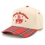 Wholesale howdy Holidays Christmas Baseball Cap western Santa horseback embroide