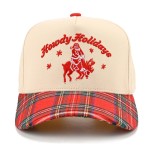 Wholesale howdy Holidays Christmas Baseball Cap western Santa horseback embroide