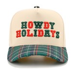 Wholesale saddle up season Howdy Holidays trucker cap bold embroidered lettering