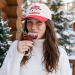 Wholesale all I Want Christmas Cocktails embroidered baseball cap structured fro