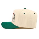 Wholesale spell out holiday spirit SANTA patchwork baseball cap oversized varsit