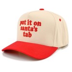 Wholesale put It Santa s Tab Baseball Cap cheeky embroidered script lettering ac