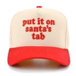 Wholesale put It Santa s Tab Baseball Cap cheeky embroidered script lettering ac