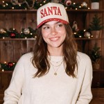 Wholesale keep it merry simple SANTA embroidered baseball cap bold raised letter