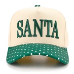 Wholesale keep it merry simple SANTA embroidered baseball cap bold raised letter
