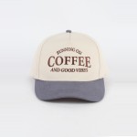 Wholesale coffee Good Vibes Embroidered Two Baseball Cap One Fits Most Snap Bac