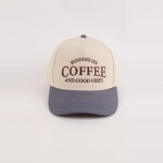 Wholesale coffee Good Vibes Embroidered Two Baseball Cap One Fits Most Snap Bac