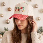 Wholesale felling Festive Embroidered Two Baseball Cap Bow Stripe Print Bill On