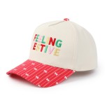 Wholesale felling Festive Embroidered Two Baseball Cap Bow Stripe Print Bill On