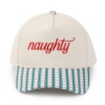 Wholesale naughty Embroidered Two Baseball Cap Heart Stripe Print Bill One Fits