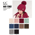 Wholesale c C HAT Chenille Knit Pom Beanie Acrylic One fits most