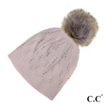 Wholesale c C HAT P Black label crystal beanie real raccoon fur pom Angora Acryl