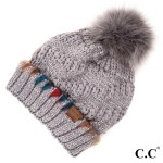 Wholesale c C HAT Ombre dyed accent yarn cuff faux fur pom Acrylic One fits most