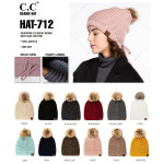 Wholesale c C HAT Adjustable slouchy beanie faux fur pom One fits most Acrylic