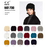 Wholesale hAT Cable knit original C C beanie sequin accents acrylic diameter