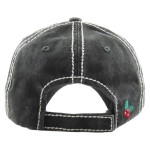 Wholesale embroidered vintage Christmas ball cap washed details o cotton o Adjus