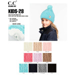 Wholesale c C KIDS Kids Fur Lined Cable Knit Pom Beanie One fits most Kids Visco