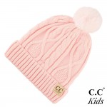 Wholesale c C KIDS Kids Fur Lined Cable Knit Pom Beanie One fits most Kids Visco