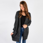 Wholesale very soft light weight open front long knit cardigan loose fit through