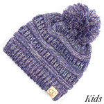 Wholesale c C YJ KIDS POM Four ribbed knit beanie pom kids Acrylic Band circumfe