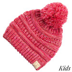 Wholesale c C YJ KIDS POM Four ribbed knit beanie pom kids Acrylic Band circumfe