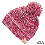 Wholesale c C YJ KIDS POM Four ribbed knit beanie pom kids Acrylic Band circumfe