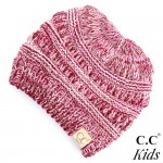 Wholesale c C MB KIDS Kids Multicolor Knit Ponytail Beanie One fits most kids Ac
