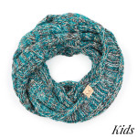 Wholesale c C SF KIDS Multicolor cable knit infinity scarf kids Acrylic W L