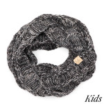 Wholesale c C SF KIDS Multicolor cable knit infinity scarf kids Acrylic W L