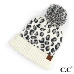 C.C HAT-7001 
Leopard Jacquard Knit Pom Beanie.

- One size fits mot
- 100% Polyester
- Matches C.C HW-7001, SF-7001 and CG-7001