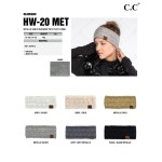 C.C HW-20 MET
Metallic Cable Headwrap With Fuzzy Lining 

- 100% Acrylic
- One Size Fits Most 