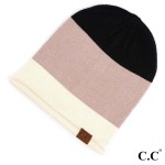 Wholesale c C HAT Colorblock Slouchy Beanie Rolled Cuff One fits most Viscose Po
