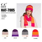 Wholesale c C HAT Colorblock Slouchy Beanie Rolled Cuff One fits most Viscose Po