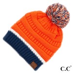 C.C HAT-1429
Game Day Knit Pom Beanie

- One size fits most 
- 100% Acrylic