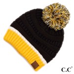 C.C HAT-1429
Game Day Knit Pom Beanie

- One size fits most 
- 100% Acrylic