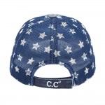 C.C BA-920-FLAG
American Flag Vintage Baseball Cap with Mesh Back and Star Details

- One size fits most
- Adjustable Velcro Closure
- 60% Cotton / 40% Polyester