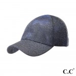 Wholesale c C Sports Cap BT Glitter athleisure pony cap elastic band Two way str