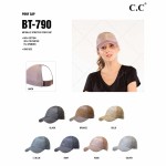 Wholesale c C Sports Cap BT Glitter athleisure pony cap elastic band Two way str