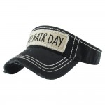 Wholesale bad Hair Day Vintage Distressed Sun Visor One fits most Adjustable Ve
