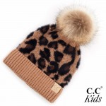 Wholesale c C KIDS Kids Leopard Print Faux Fur Pom Beanie One fits most Rayon PB