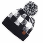 C.C HAT-7000
Buffalo Check Jacquard Knit Pom Beanie.

- One size fits most 
- 100% Polyester 