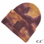 Wholesale c C HAT Tie Dye Knit Beanie C C Brand Rubber Patch Cuff One fits most