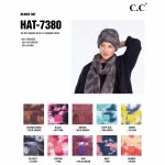 Wholesale c C HAT Tie Dye Knit Beanie C C Brand Rubber Patch Cuff One fits most