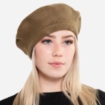 Wholesale solid Color Knit Beret Hat One Fits Most Head Circumference Acrylic