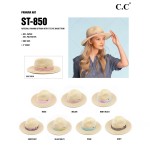 Wholesale c C ST Straw Panama Hat Tie Dye Band Accent One Paper Polyester Brim A